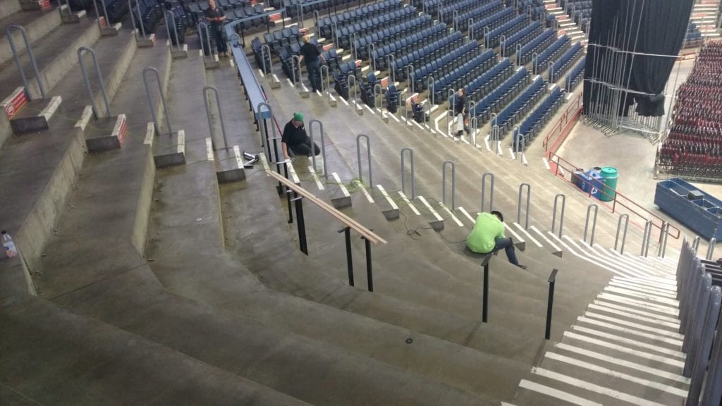 Installation on Casper Events Center's improved seating nears