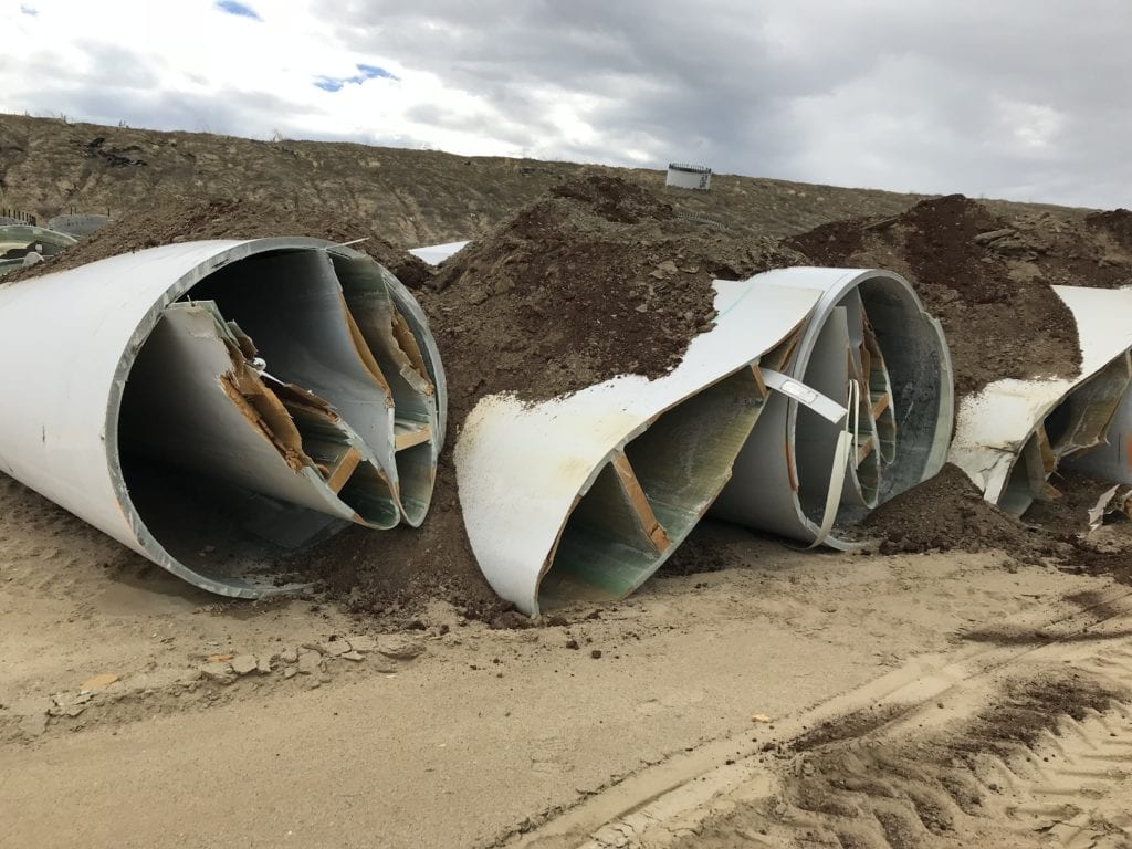 Despite recycling efforts, many older wind turbine blades still end up in  landfills