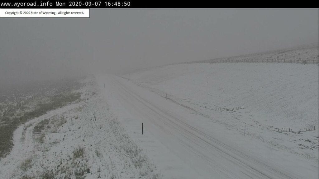 PHOTOS: Snow falling along Wyoming highways, I-90, as storm moves south ...