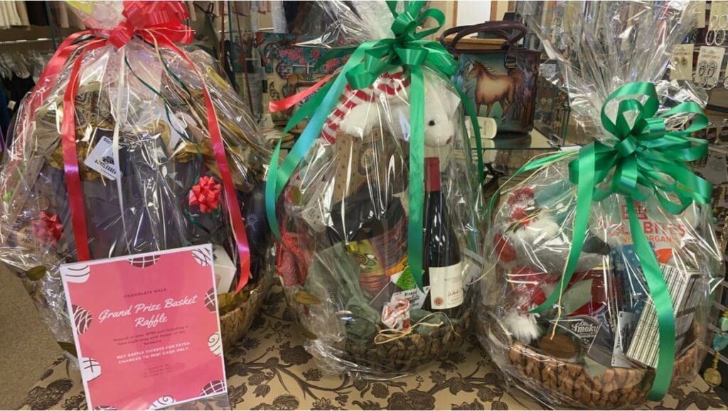 Enter to win prize baskets at the Chocolate Walk
