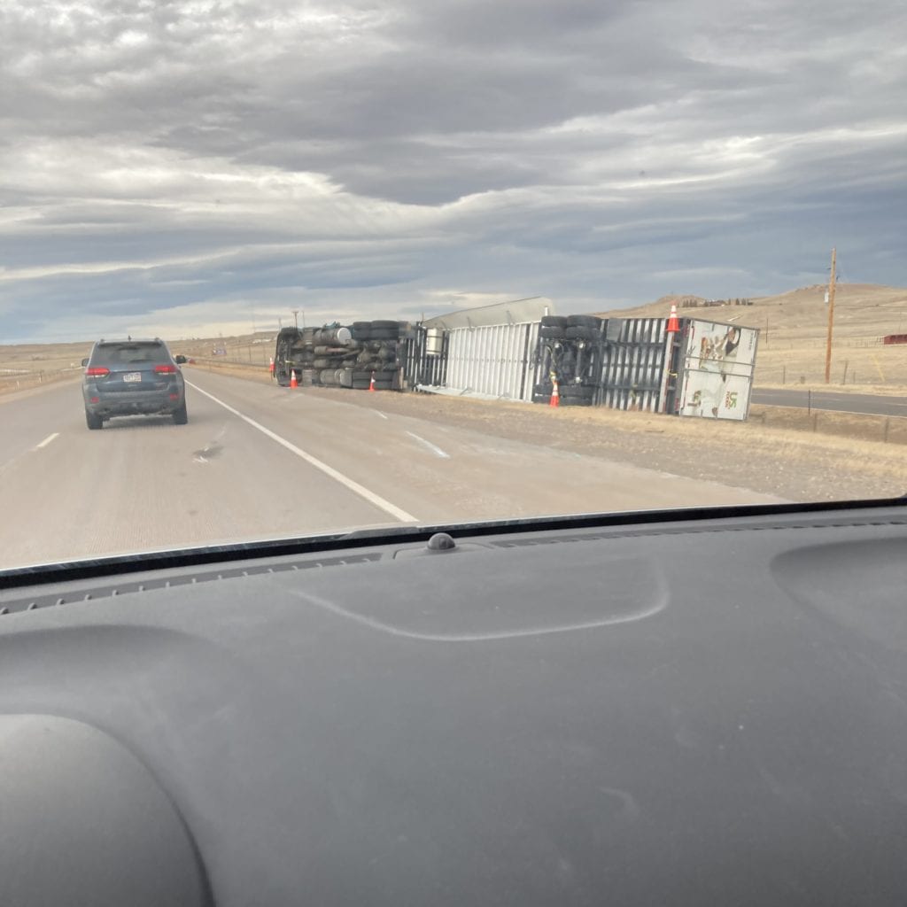 PHOTOS I80 closes to all traffic between Laramie and Rawlins as winds