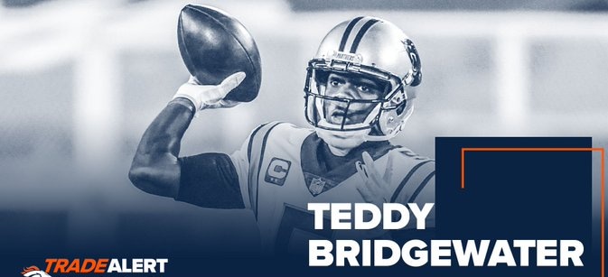 Denver Broncos trade 6th rounder for Panthers' Teddy Bridgewater