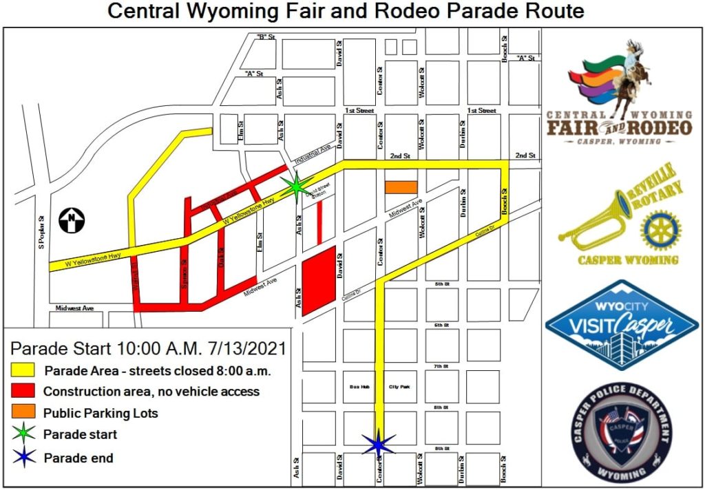MAP New route set for Grand Old Flagthemed parade in downtown Casper