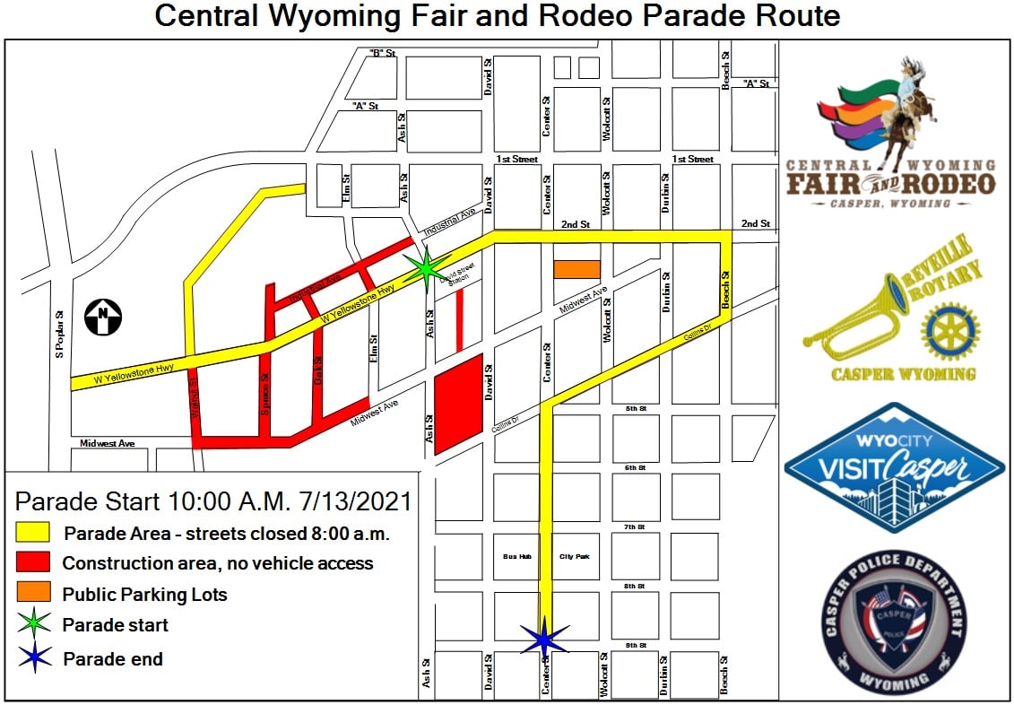 Map Scout out your spot for Tuesday's downtown Casper parade Casper