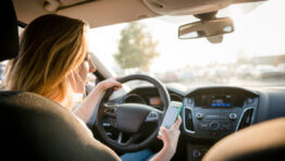 Teen texts while driving
