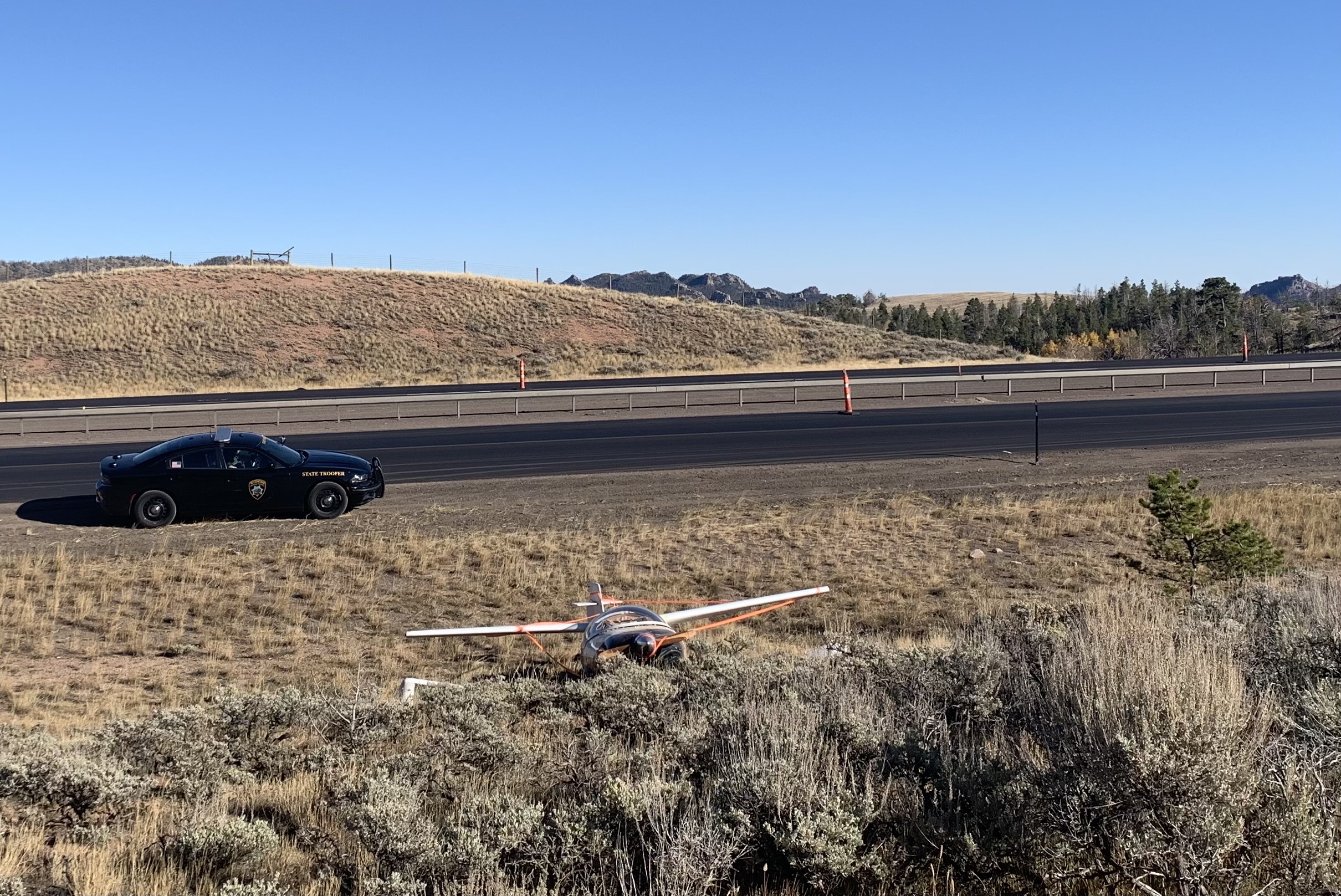 Airplane crashes east of Laramie